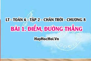 Điểm, đường thẳng, Vẽ đường thẳng, điểm thuộc, không thuộc đường thẳng? Toán 6 chân trời Tập 2 chương 8 Bài 1